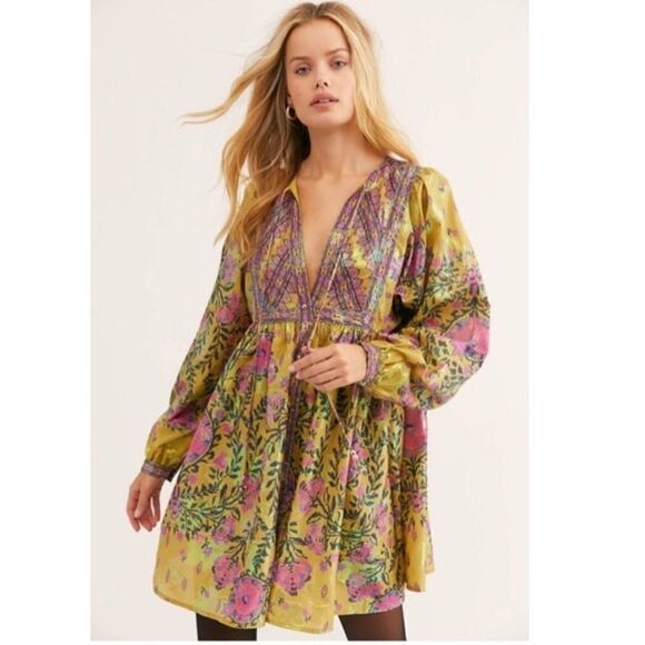 💯 FREE PEOPLE AMagic Moments Mini Dress - Picture 1 of 2